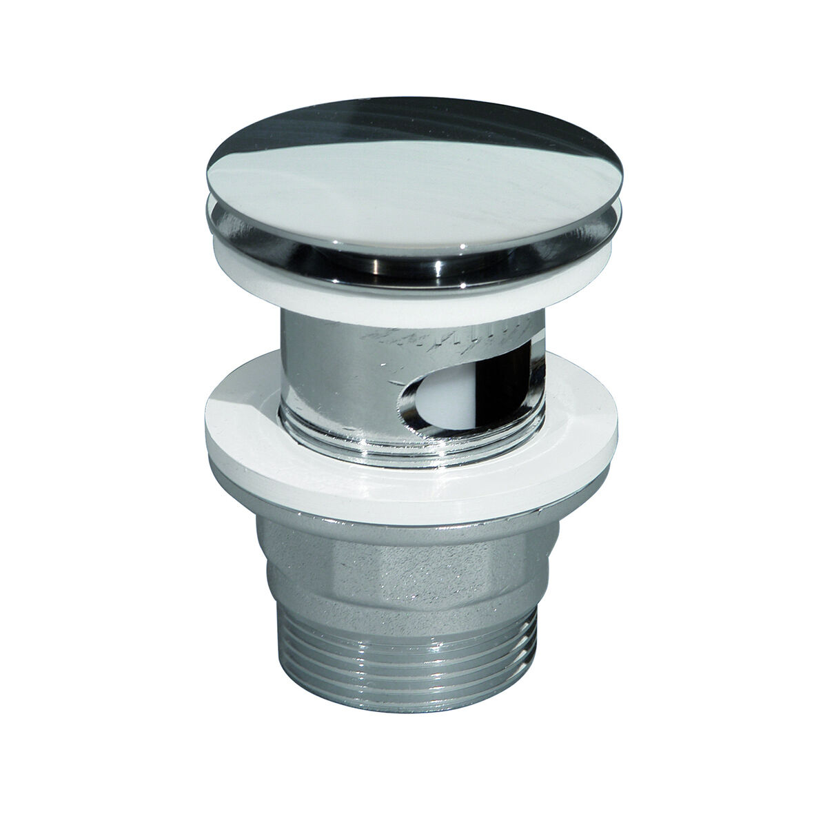 Bottenventil Pop-up med bräddavlopp G32 blankförkromad