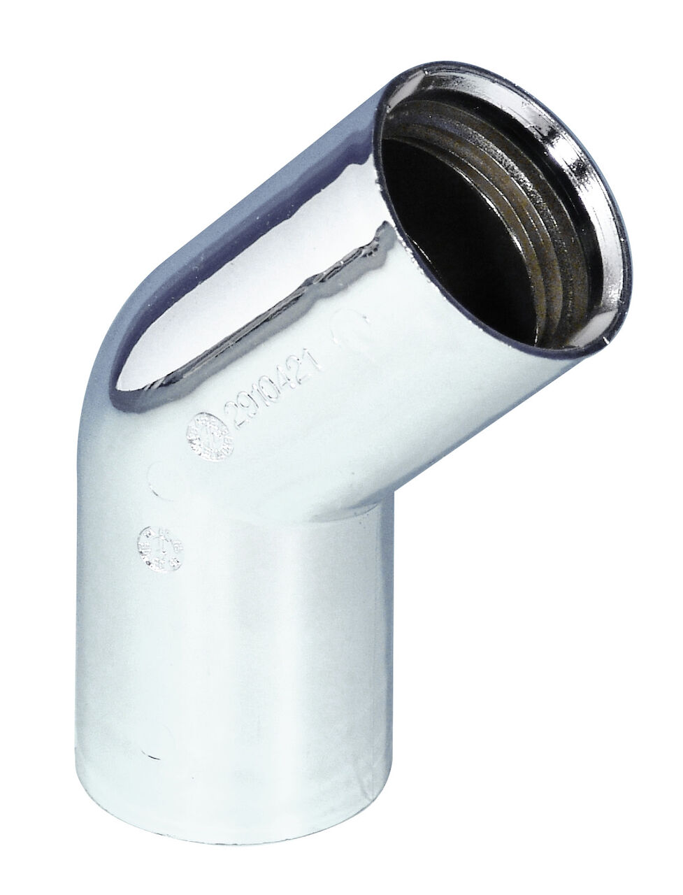 2910463 Böj 45 Ø40 instick krom