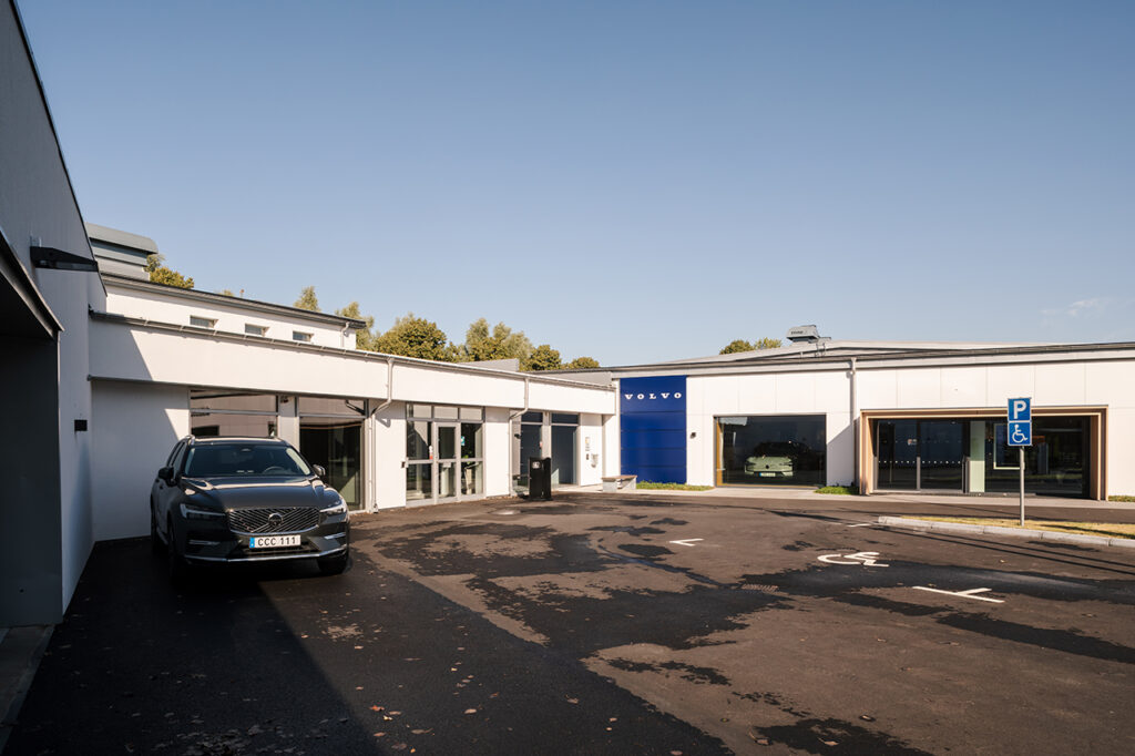 Volvo bilverksted fasade